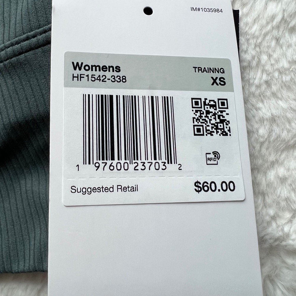 Nike Zenvy Ribbed Longline Sports Bra Dark Green HF1542-338 Womens‎ Size XS New - Picture 10 of 11